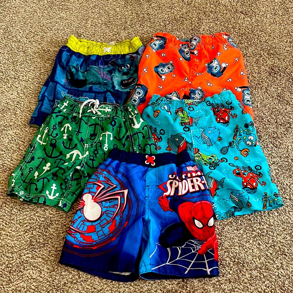 5 swim suits in great condition 4T